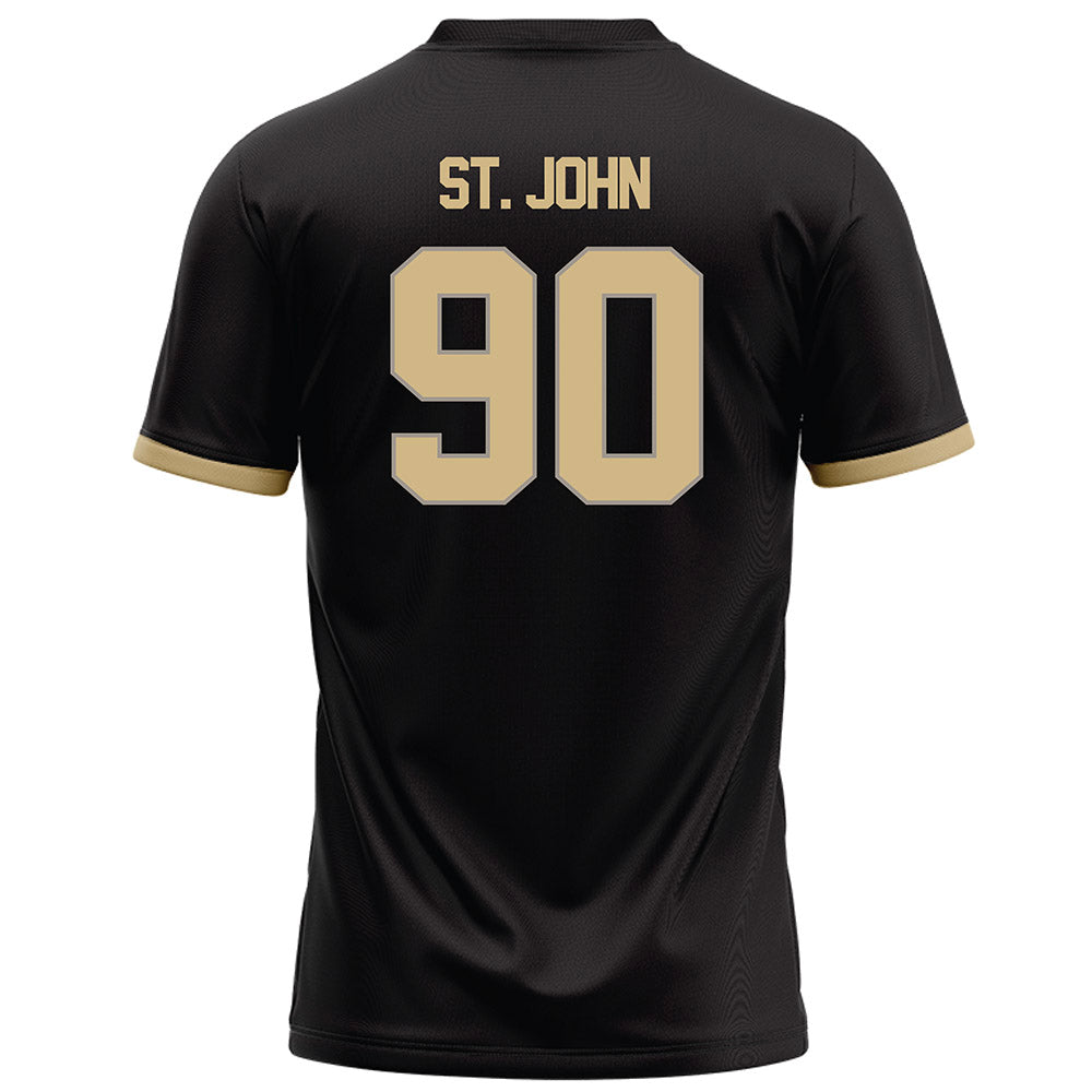Purdue - NCAA Football : Elijah St. John - Black Football Jersey-1
