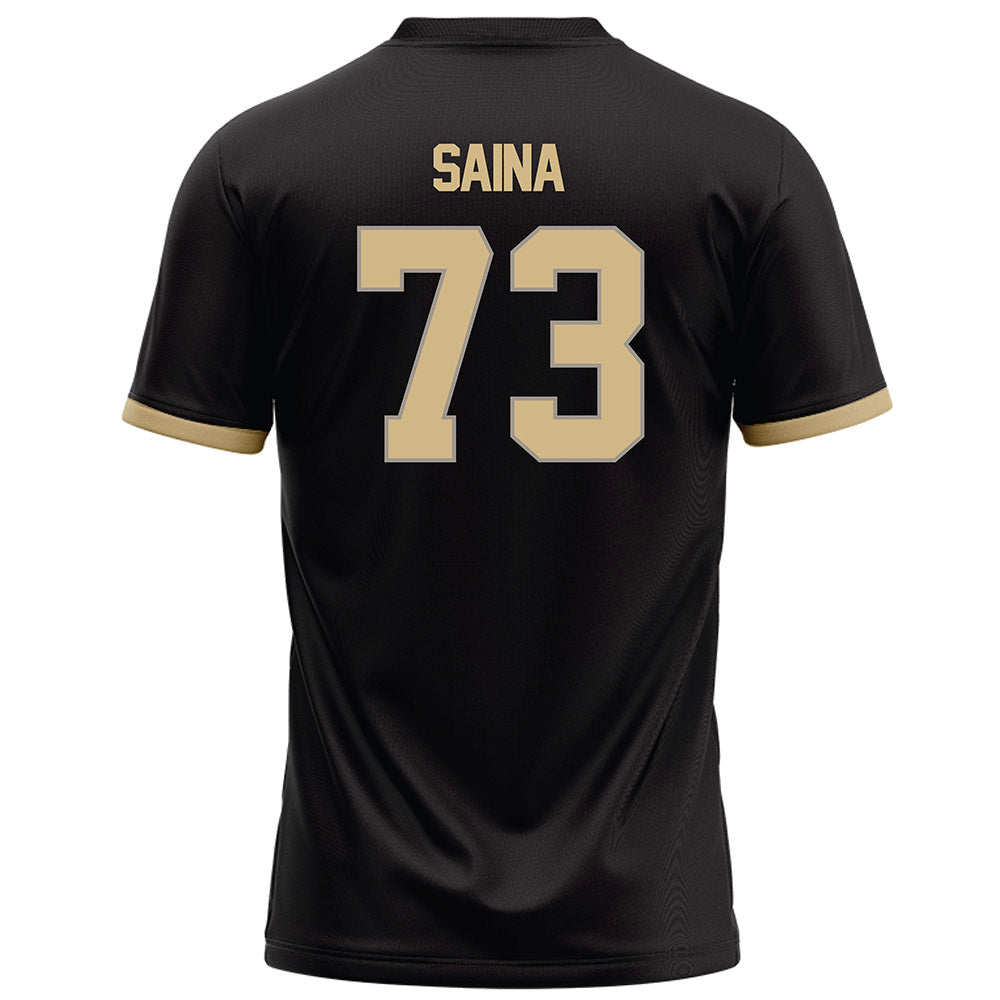 Purdue - NCAA Football : Makai Saina - Black Football Jersey-1