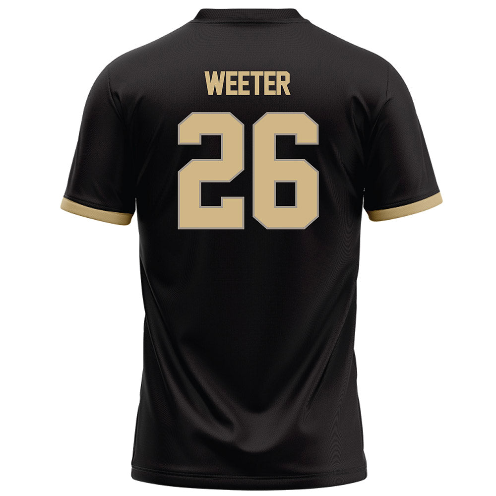 Purdue - NCAA Football : Jack Weeter - Black Football Jersey-1