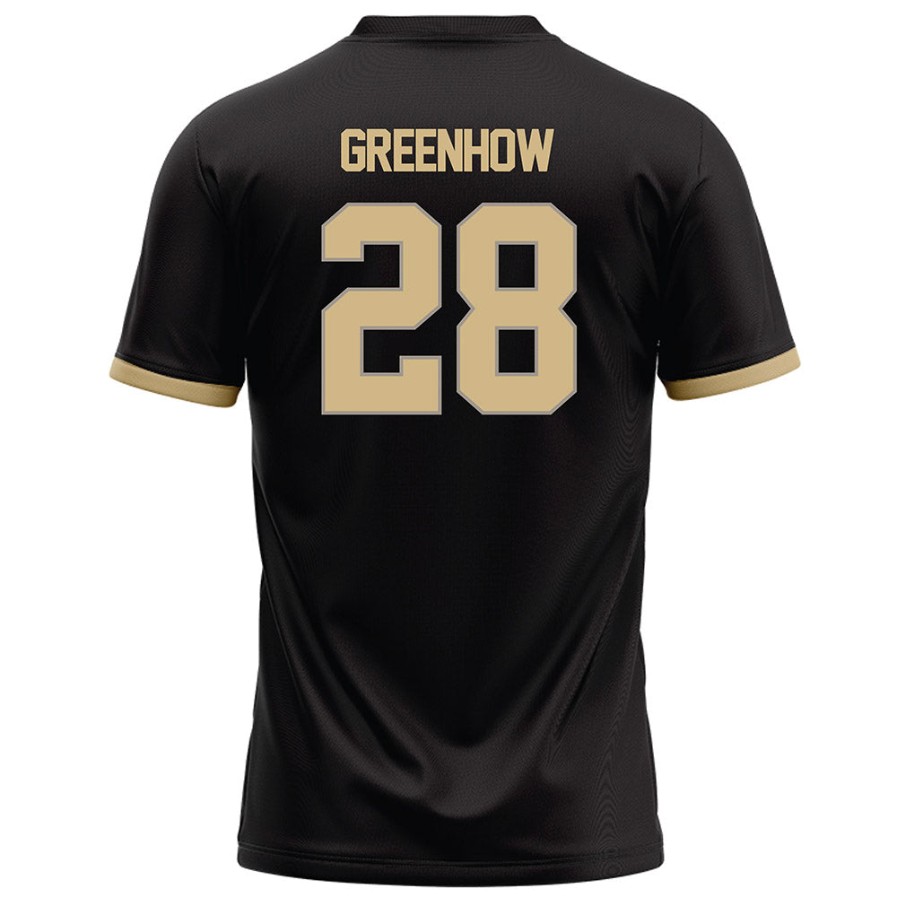 Purdue - NCAA Football : Dana Greenhow - Black Football Jersey-1