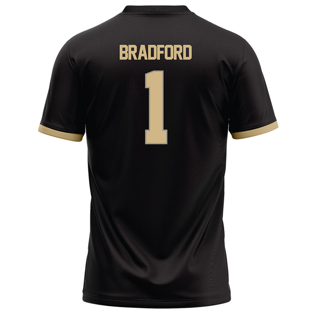 Purdue - NCAA Football : Smiley Bradford - Black Football Jersey-1