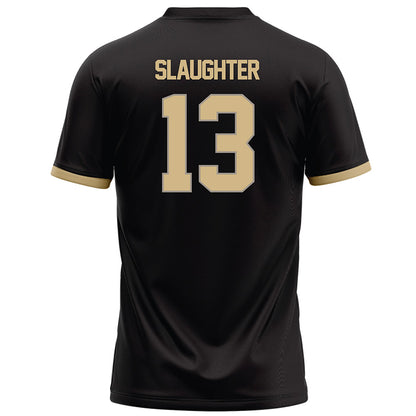 Purdue - NCAA Football : John Slaughter - Black Football Jersey-1