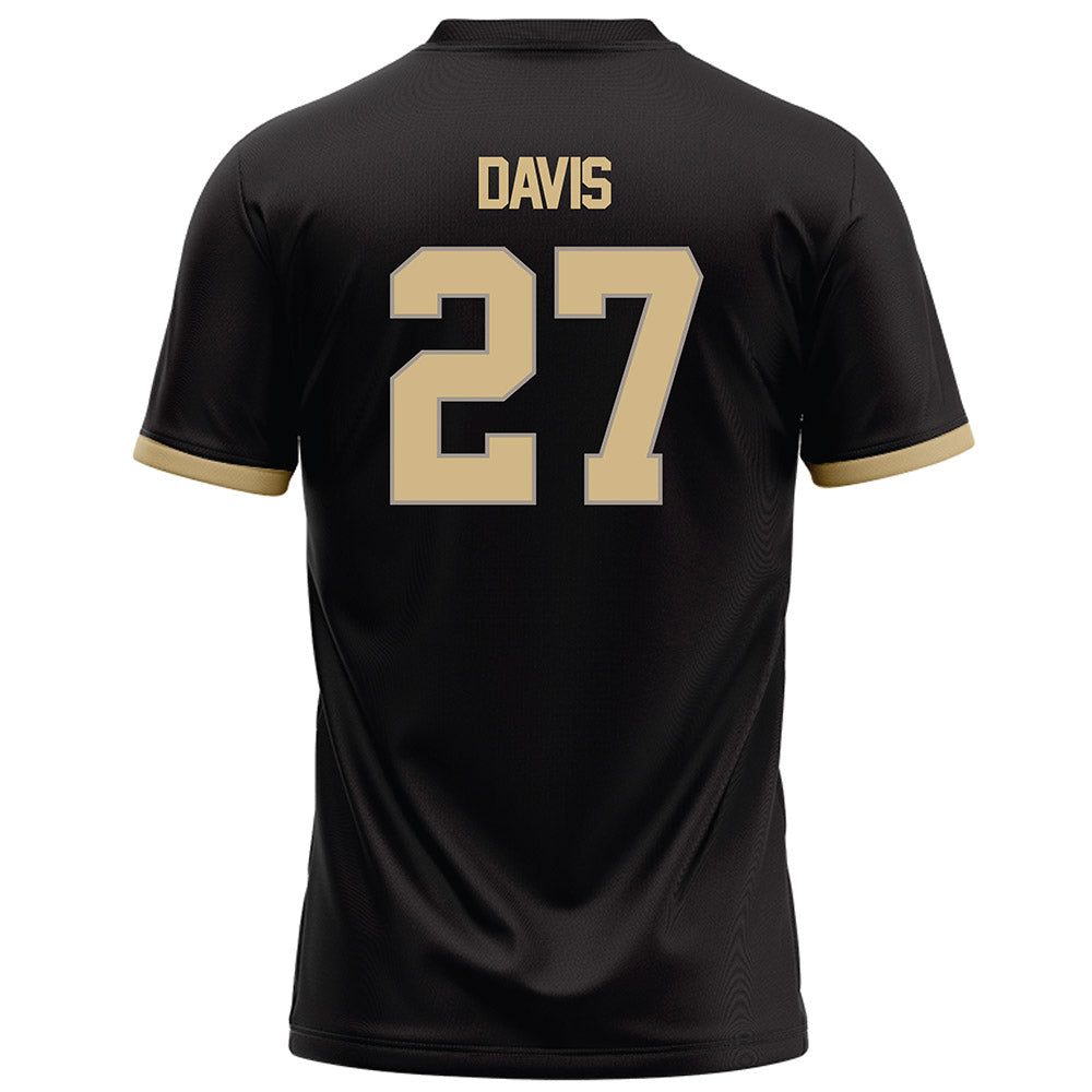 Purdue - NCAA Football : Owen Davis - Black Football Jersey-1