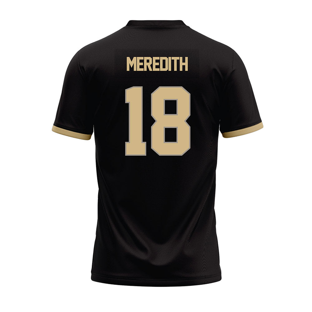 Purdue - NCAA Football : Bennett Meredith - Black Football Jersey