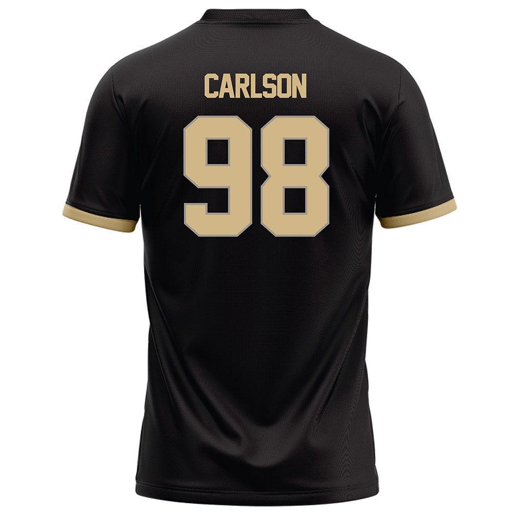 Purdue - NCAA Football : Drake Carlson - Black Football Jersey-1
