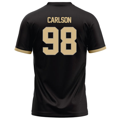 Purdue - NCAA Football : Drake Carlson - Black Football Jersey-1