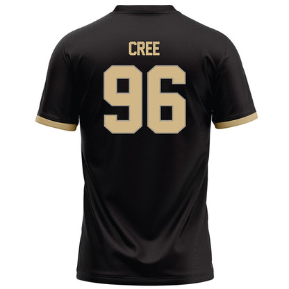 Purdue - NCAA Football : Jordan Cree - Black Football Jersey-1
