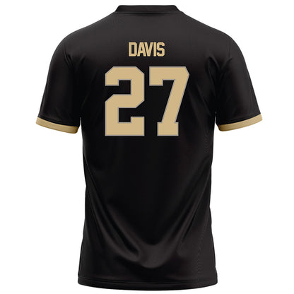 Purdue - NCAA Football : Owen Davis - Black Football Jersey-1