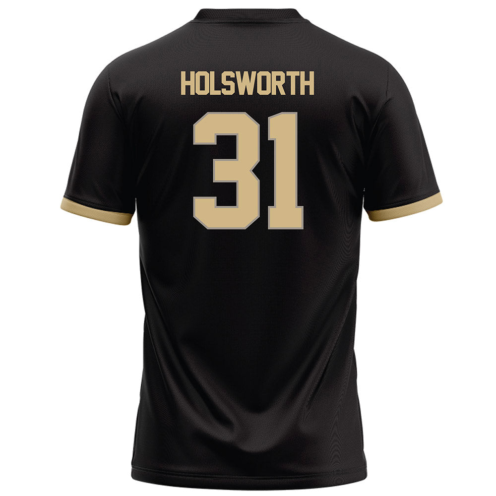 Purdue - NCAA Football : Carter Holsworth - Black Football Jersey-1
