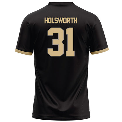 Purdue - NCAA Football : Carter Holsworth - Black Football Jersey-1