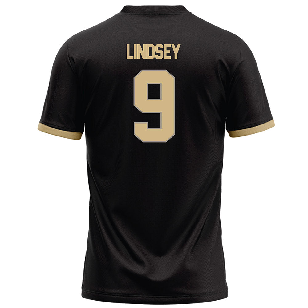 Purdue - NCAA Football : TJ Lindsey - Black Football Jersey-1