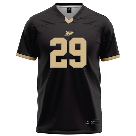 Purdue - NCAA Football : Dee Newsome - Black Football Jersey-0