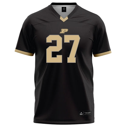 Purdue - NCAA Football : Owen Davis - Black Football Jersey-0