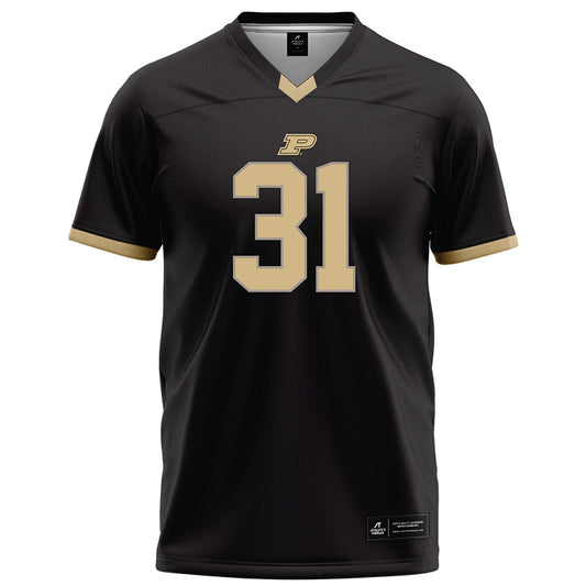 Purdue - NCAA Football : Carter Holsworth - Black Football Jersey-0