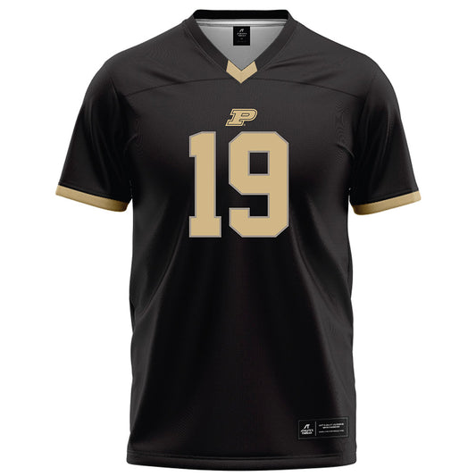 Purdue - NCAA Football : Asaad Waseem - Black Football Jersey-0
