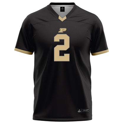Purdue - NCAA Football : Jaden Mangham - Black Football Jersey-0