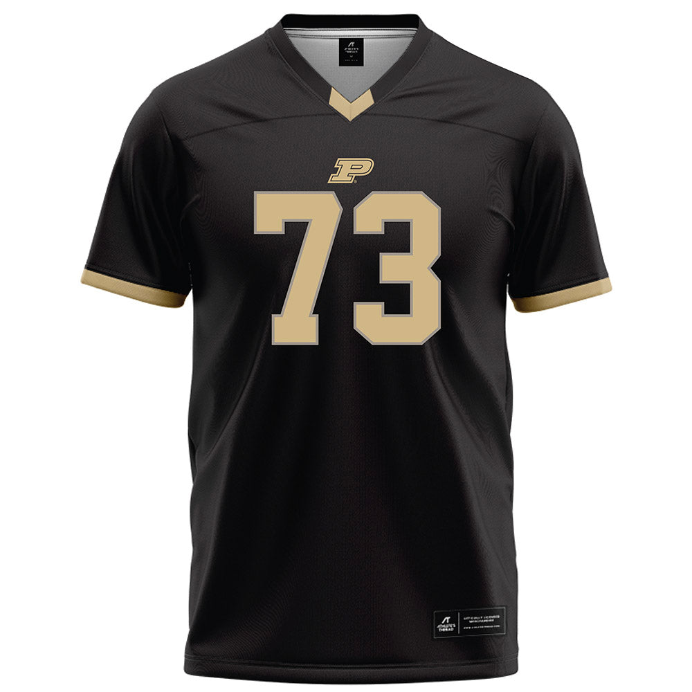 Purdue - NCAA Football : Makai Saina - Black Football Jersey-0