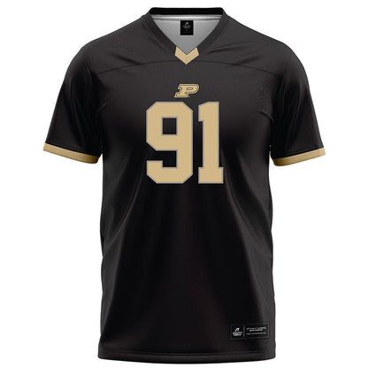 Purdue - NCAA Football : Aiden Solecki - Black Football Jersey-0