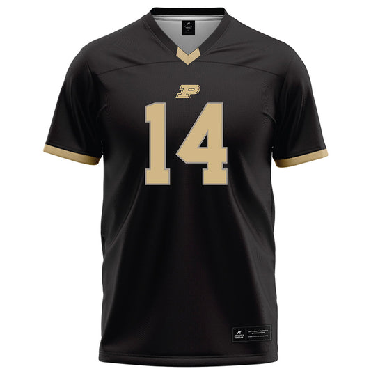 Purdue - NCAA Football : Emoni Smith - Black Football Jersey-0