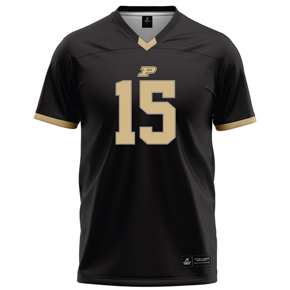 Purdue - NCAA Football : Vinaz Cobb - Black Football Jersey-0
