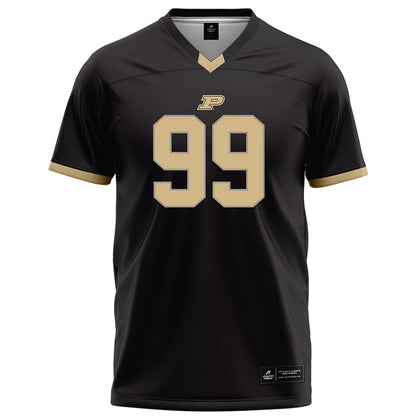 Purdue - NCAA Football : Josiah Hope - Black Football Jersey-0