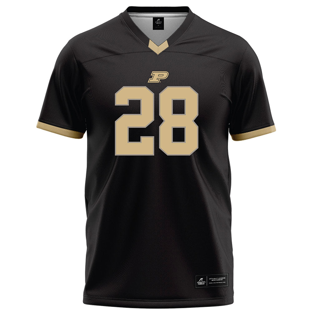 Purdue - NCAA Football : Dana Greenhow - Black Football Jersey-0