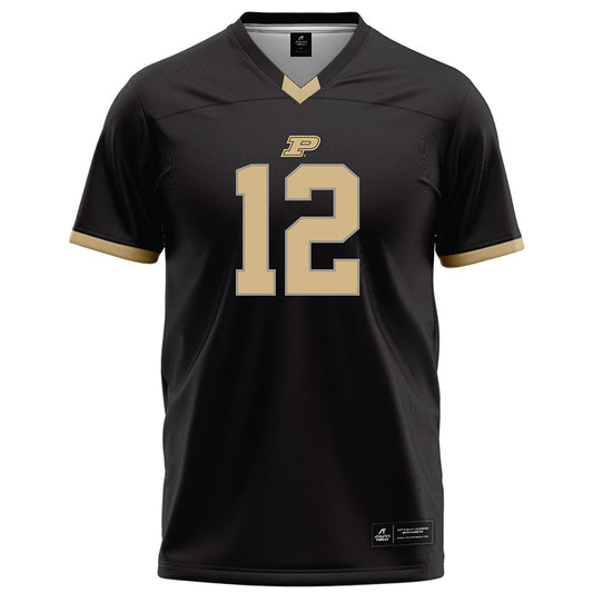 Purdue - NCAA Football : Corey Smith - Black Football Jersey-0