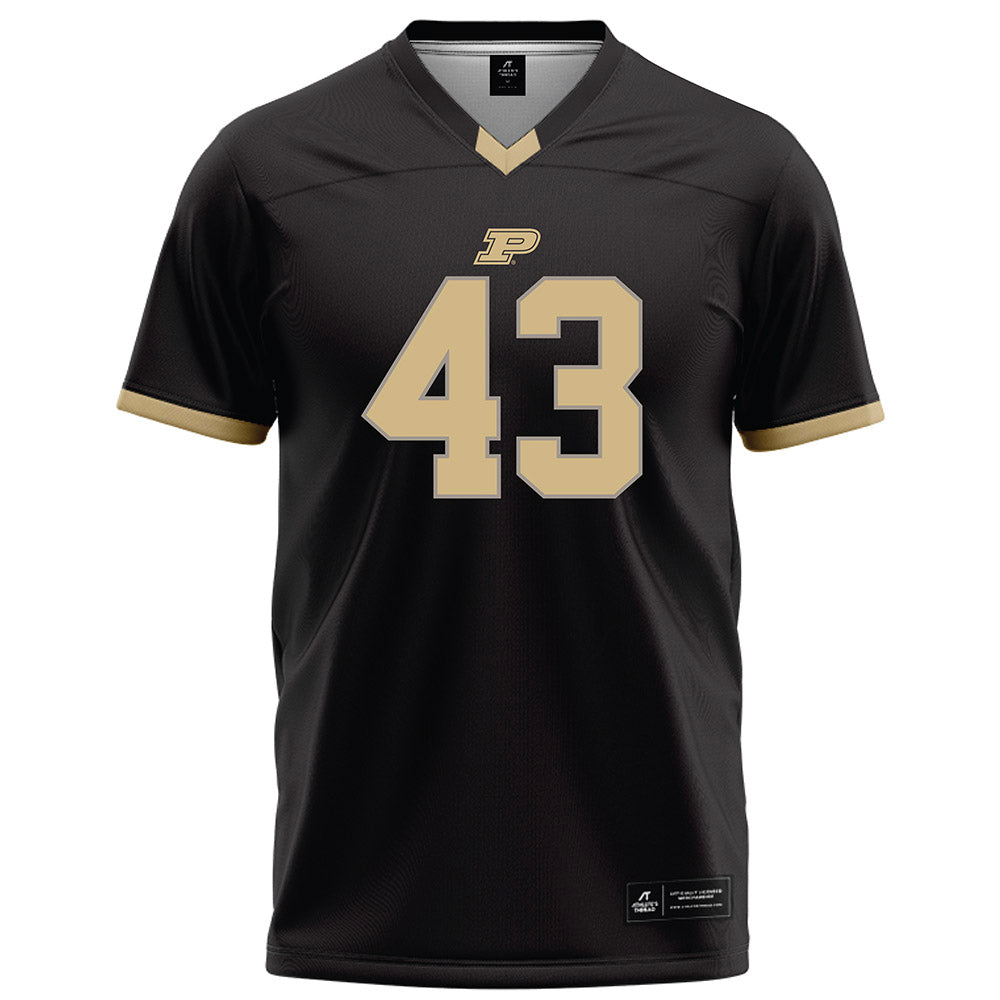 Purdue - NCAA Football : Jackson Berryman - Black Football Jersey-0