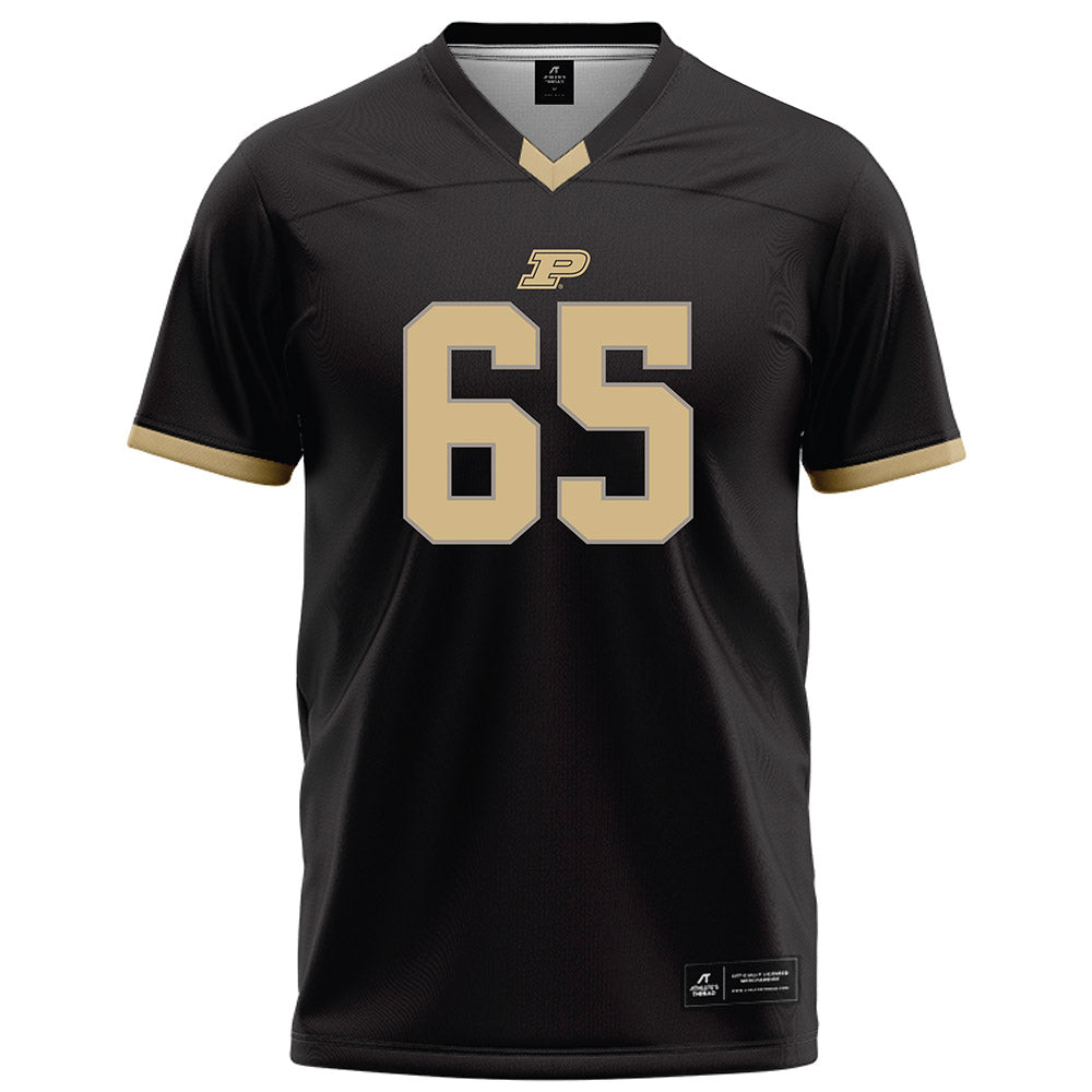 Purdue - NCAA Football : Brock Brownfield - Black Football Jersey-0