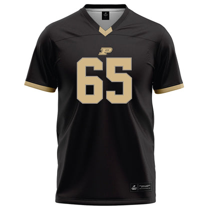 Purdue - NCAA Football : Brock Brownfield - Black Football Jersey-0