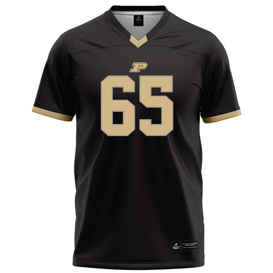 Purdue - NCAA Football : Brock Brownfield - Black Football Jersey-0