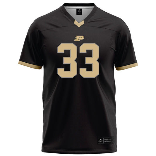 Purdue - NCAA Football : Quinn Rosenkranz - Black Football Jersey-0