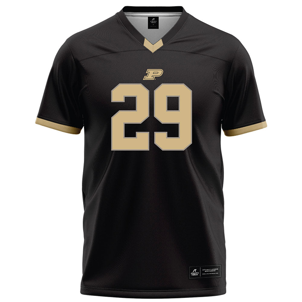 Purdue - NCAA Football : Dee Newsome - Black Football Jersey-0