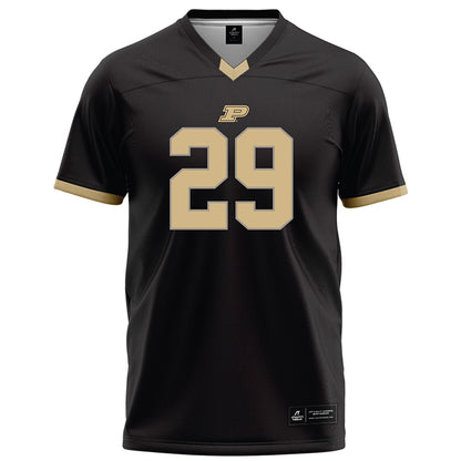 Purdue - NCAA Football : Dee Newsome - Black Football Jersey-0