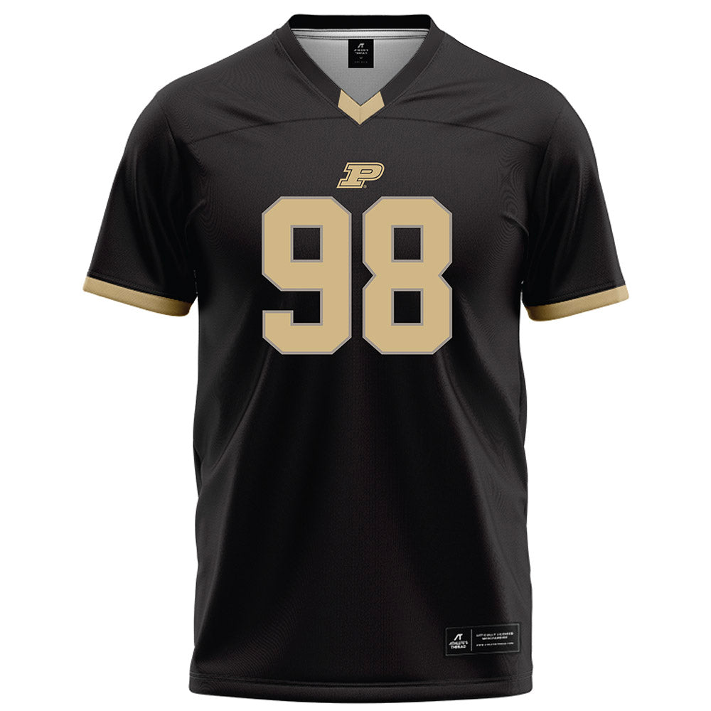 Purdue - NCAA Football : Drake Carlson - Black Football Jersey-0