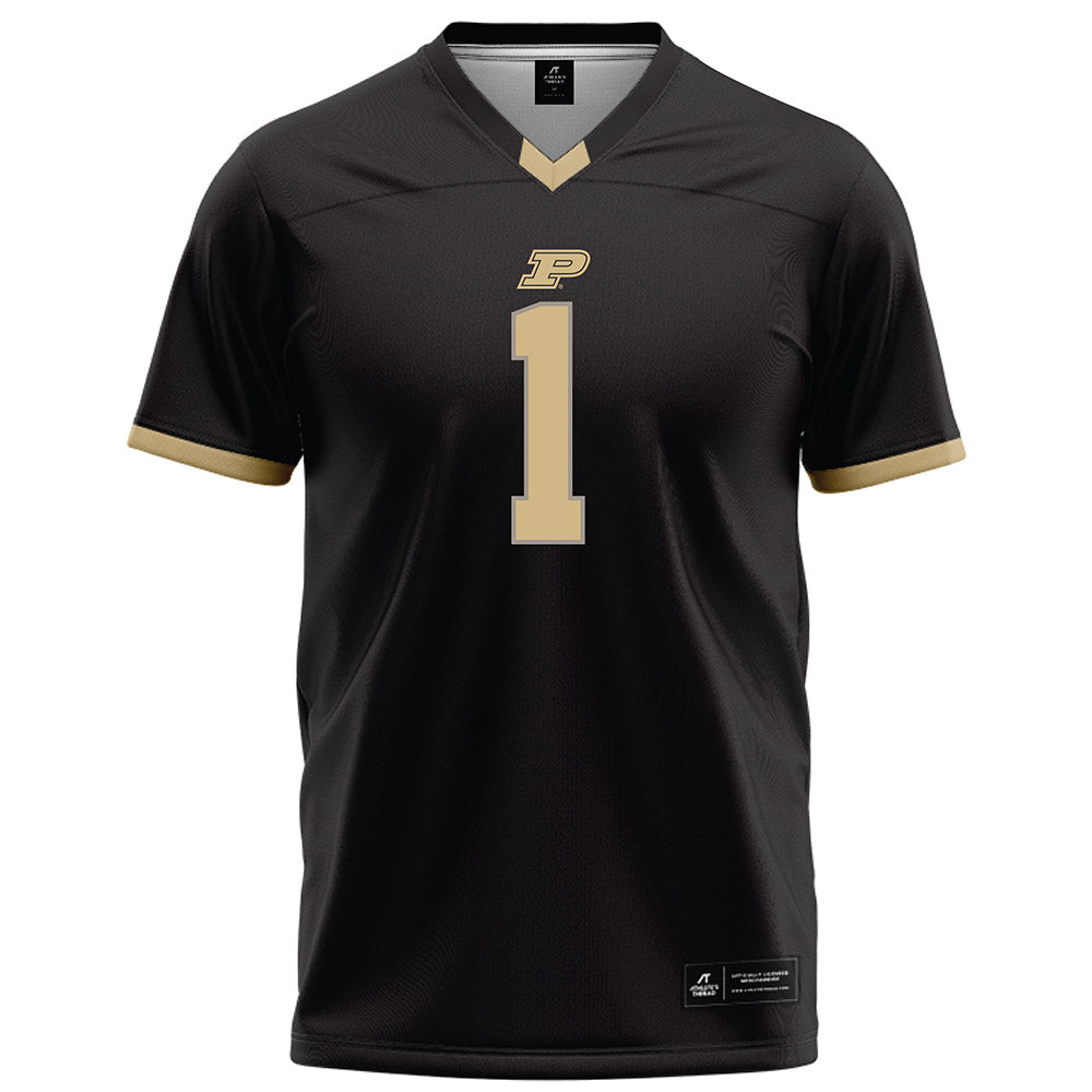 Purdue - NCAA Football : Smiley Bradford - Black Football Jersey-0