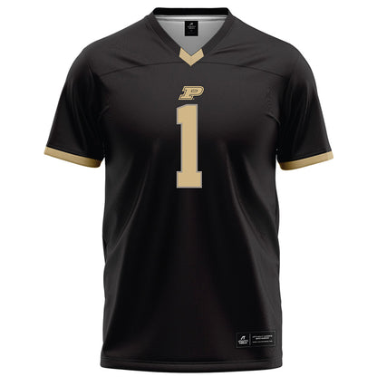 Purdue - NCAA Football : Smiley Bradford - Black Football Jersey-0