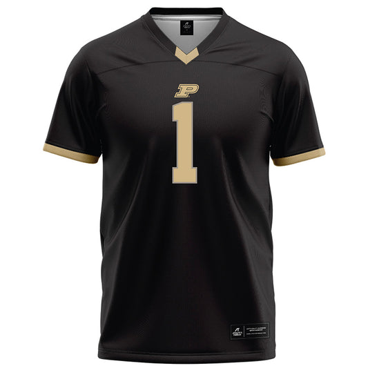 Purdue - NCAA Football : Smiley Bradford - Black Football Jersey-0