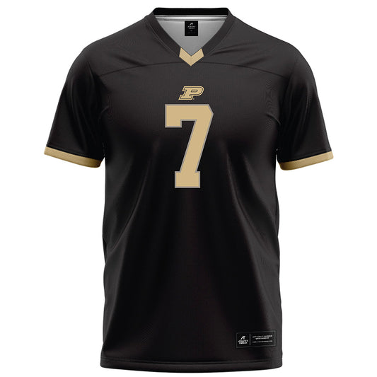 Purdue - NCAA Football : Donovan Saunders - Black Football Jersey-0
