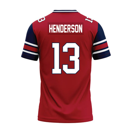Liberty - NCAA Football : Jaylen Henderson - Red Premium Football Jersey-1