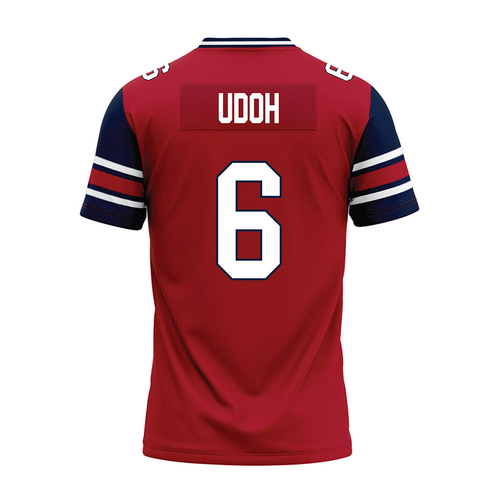 Liberty - NCAA Football : Kanye Udoh - Red Premium Football Jersey-1