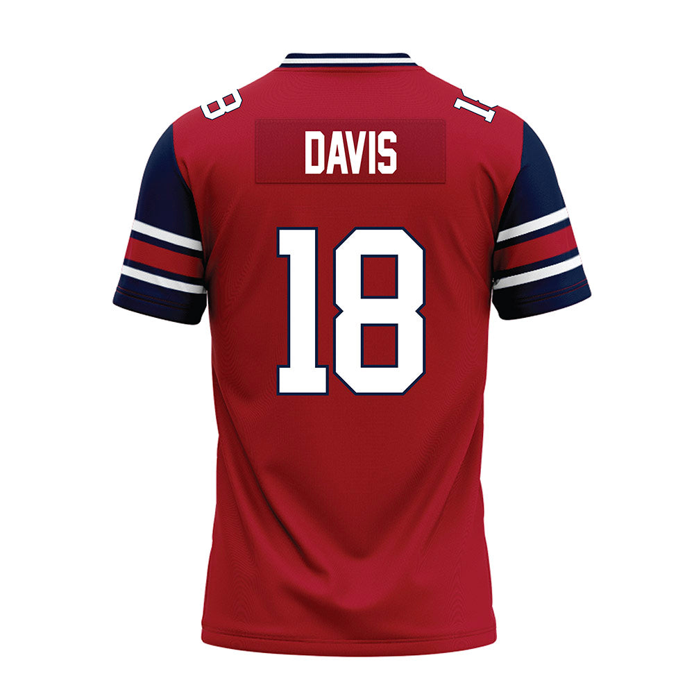 Liberty - NCAA Football : Jachin Davis - Red Premium Football Jersey-1