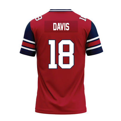 Liberty - NCAA Football : Jachin Davis - Red Premium Football Jersey-1