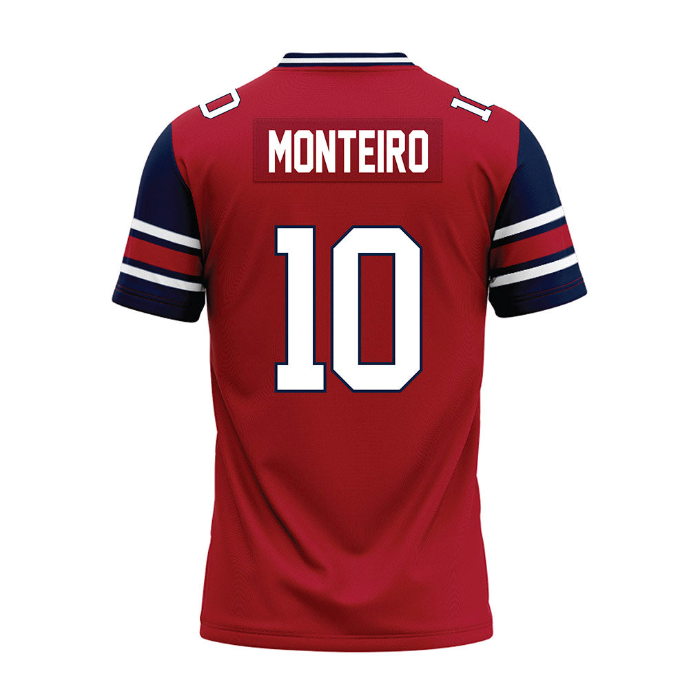 Liberty - NCAA Football : Jon Monteiro - Red Premium Football Jersey-1
