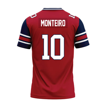 Liberty - NCAA Football : Jon Monteiro - Red Premium Football Jersey-1