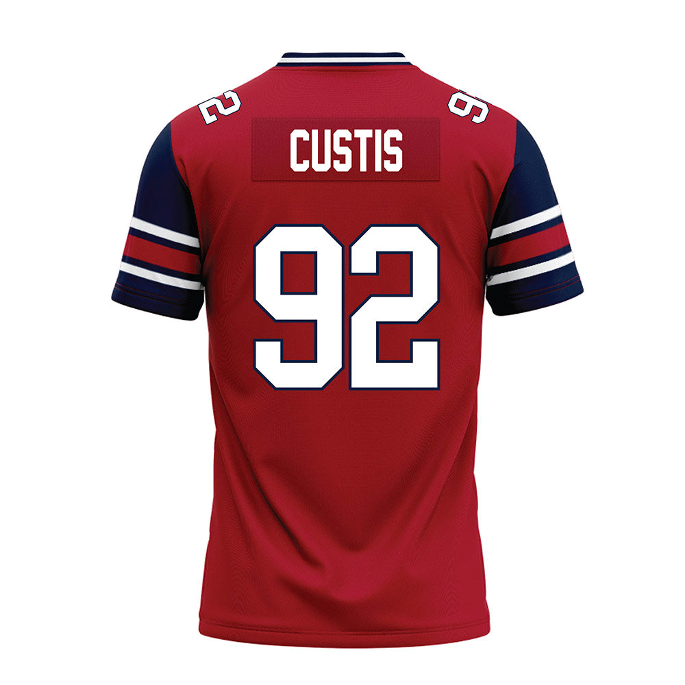 Liberty - NCAA Football : John Custis - Red Premium Football Jersey-1