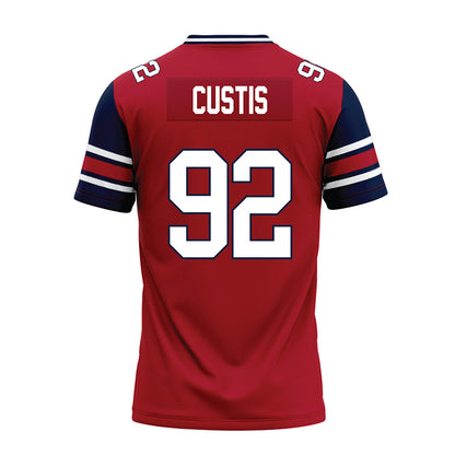 Liberty - NCAA Football : John Custis - Red Premium Football Jersey-1