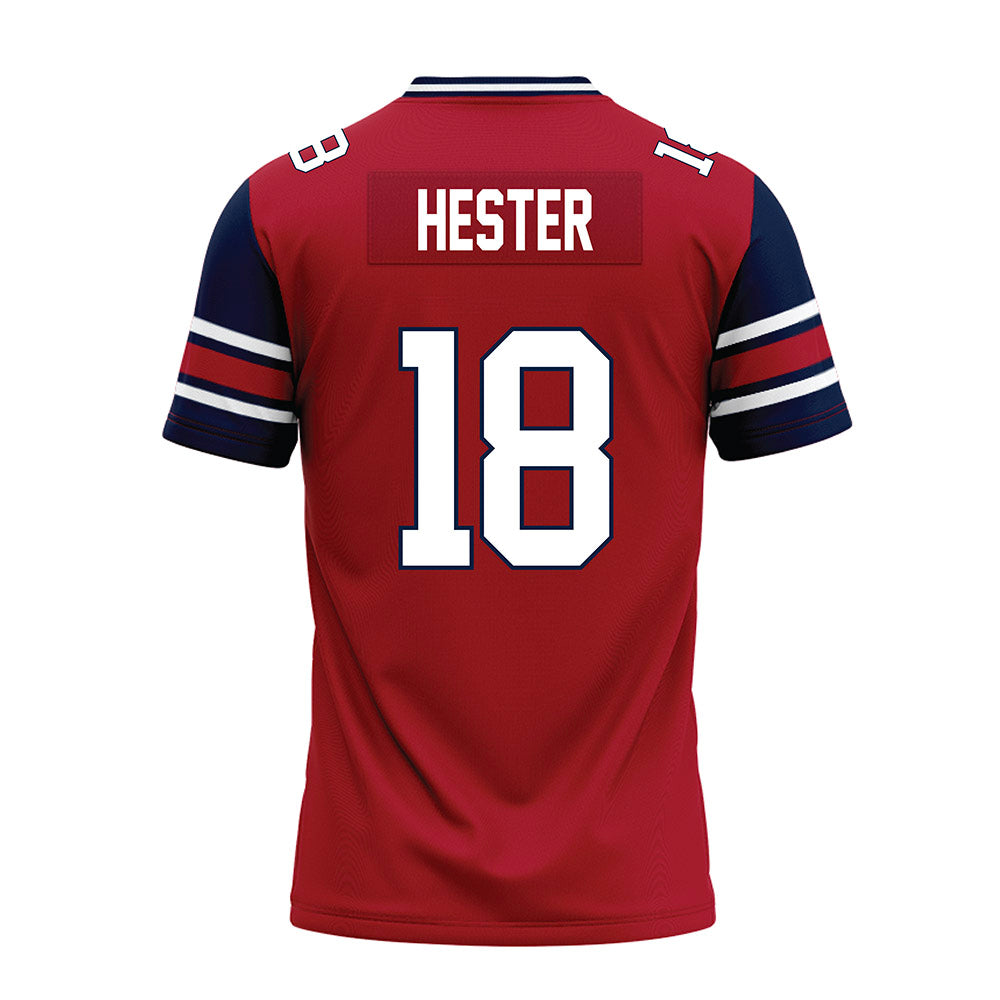 Liberty - NCAA Football : Aaron Hester - Red Premium Football Jersey-1