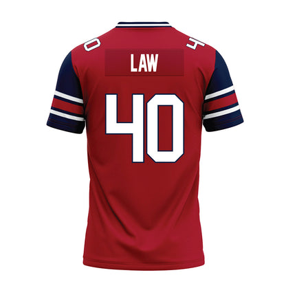 Liberty - NCAA Football : Christopher Law - Red Premium Football Jersey-1