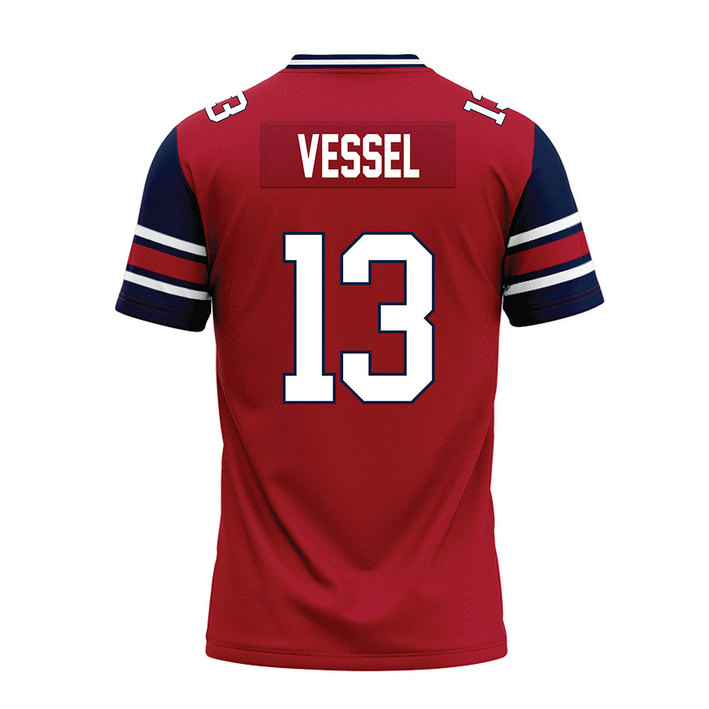 Liberty - NCAA Football : Jeremiah Vessel - Red Premium Football Jersey-1